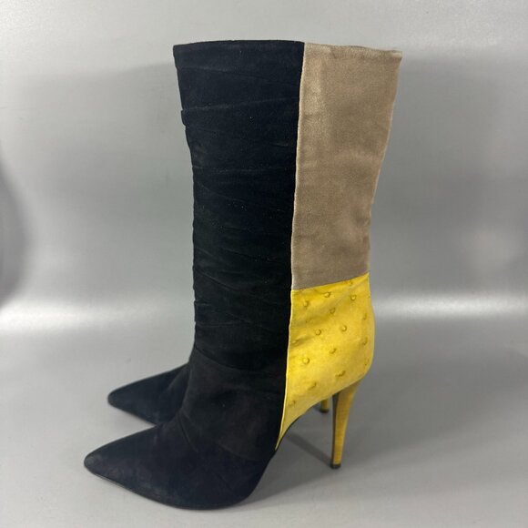 Narciso Rodriguez Tri-color Leather Boots, Size 39.5 - Picture 6 of 11